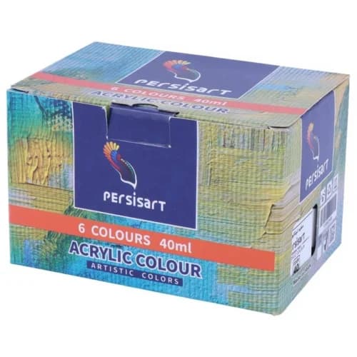رنگ اکریلیک 6 رنگ پرسیس آرت حجم 40 میلی لیتر — تصویر ۲