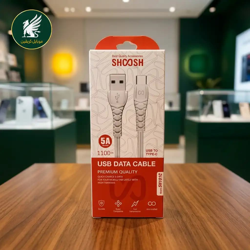 کابل شارژ USB به Type-C شوش مدل SH101C طول ۱۱۰ سانتیمتر