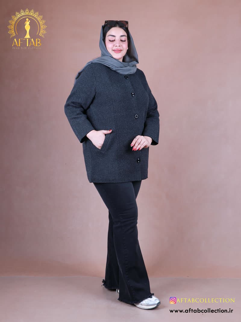 کت بافت عصایی ساده سایزبزرگ 7320