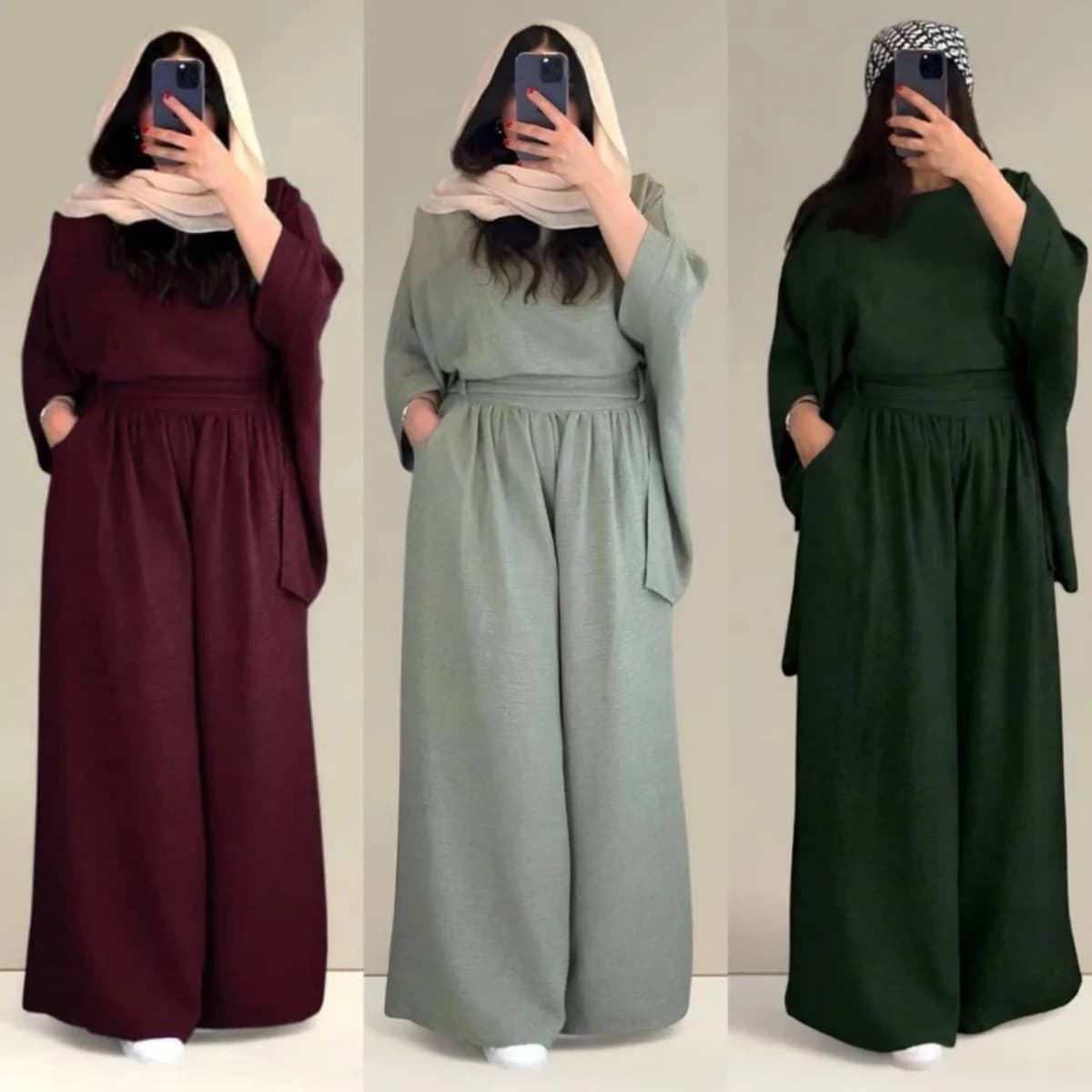 ست مانتو شلوار شانتون زنانه مدل سرو (فری سایز ۳۸ تا ۴۸)