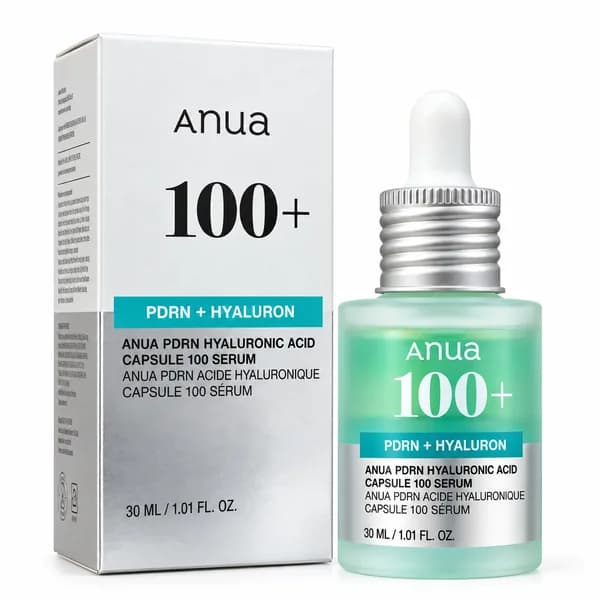 سرم PDRN و هیالورونیک اسید 100 کپسول آنوا آبرسان، روشن کننده و ضدچروک حجم 30 میل