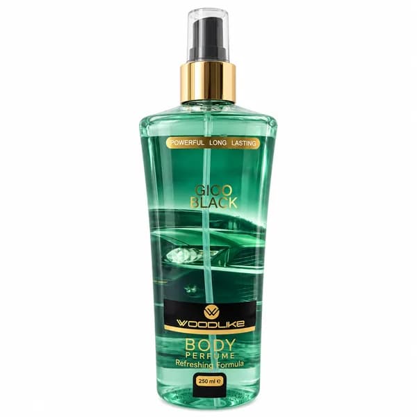 بادی اسپلش مردانه وودلایک جیو بلک Gioo Black حجم 250 میل