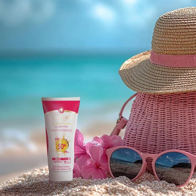 کرم ضدآفتاب و ضدچروک سانسیف رنگ بژ روشن مدل SPF50 مناسب انواع پوست، حجم 50 میلیلیتر — تصویر ۸