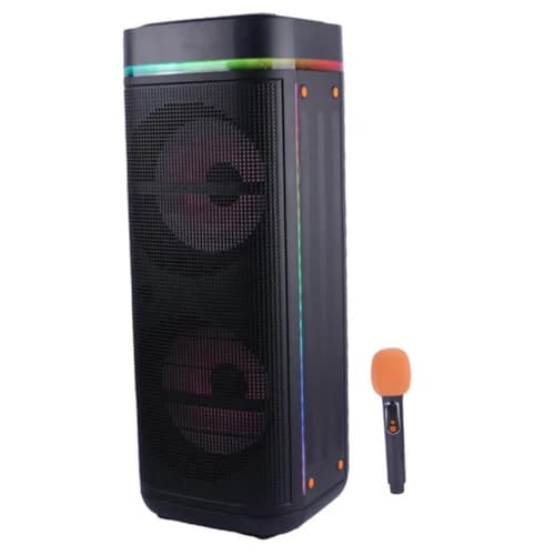 اسپیکر چمدانی بلوتوثی برودو BTS-2459 + میکروفون — تصویر ۳