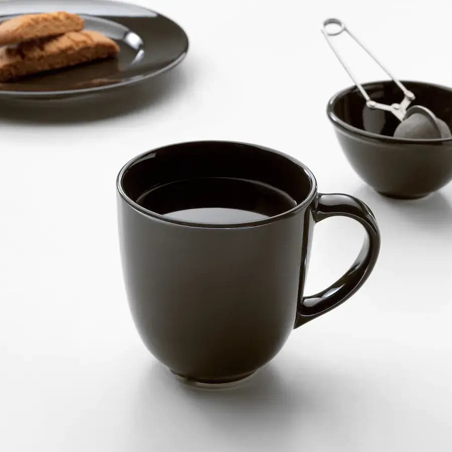 ماگ سرامیکی مشکی ایکیا IKEA-VARDAGEN — تصویر ۲