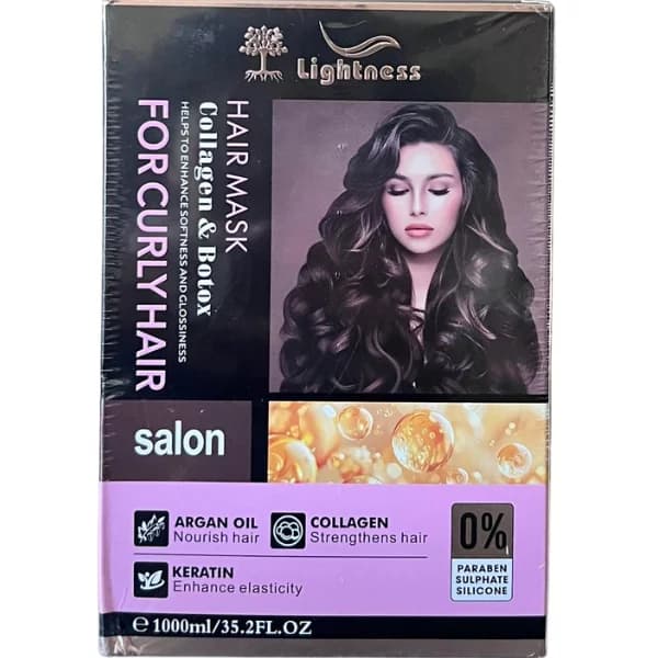 ماسک موی لایتنس Lightness مخصوص موهای فر (داخل حمام) حجم 1000 میل اورجینال100% بدون سولفات
