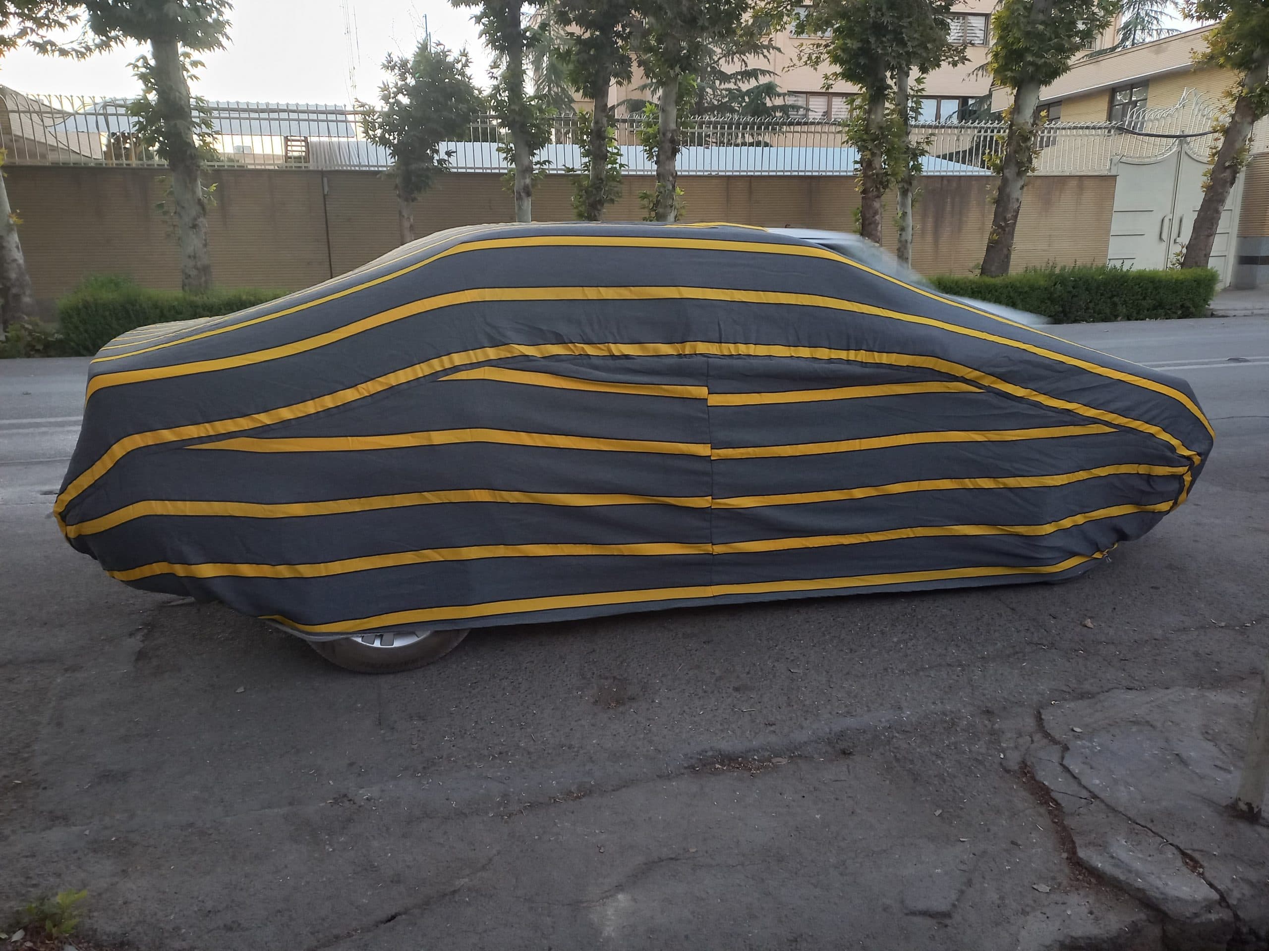 چادر ماشین نخی پشت کرکی مخصوص تیگو 7 (داخل پنبه ای، ضد خش و مقاوم به آفتاب) — تصویر ۷