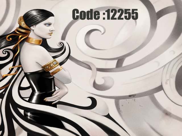 پوستر دیواری طرح الهه سیاه و طلا