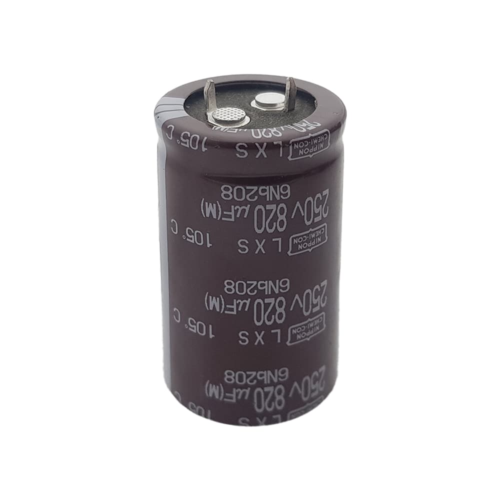 خازن الکترولیتی نیپون مدل NIPPON LXS 820uF 250V 25.4×45mm