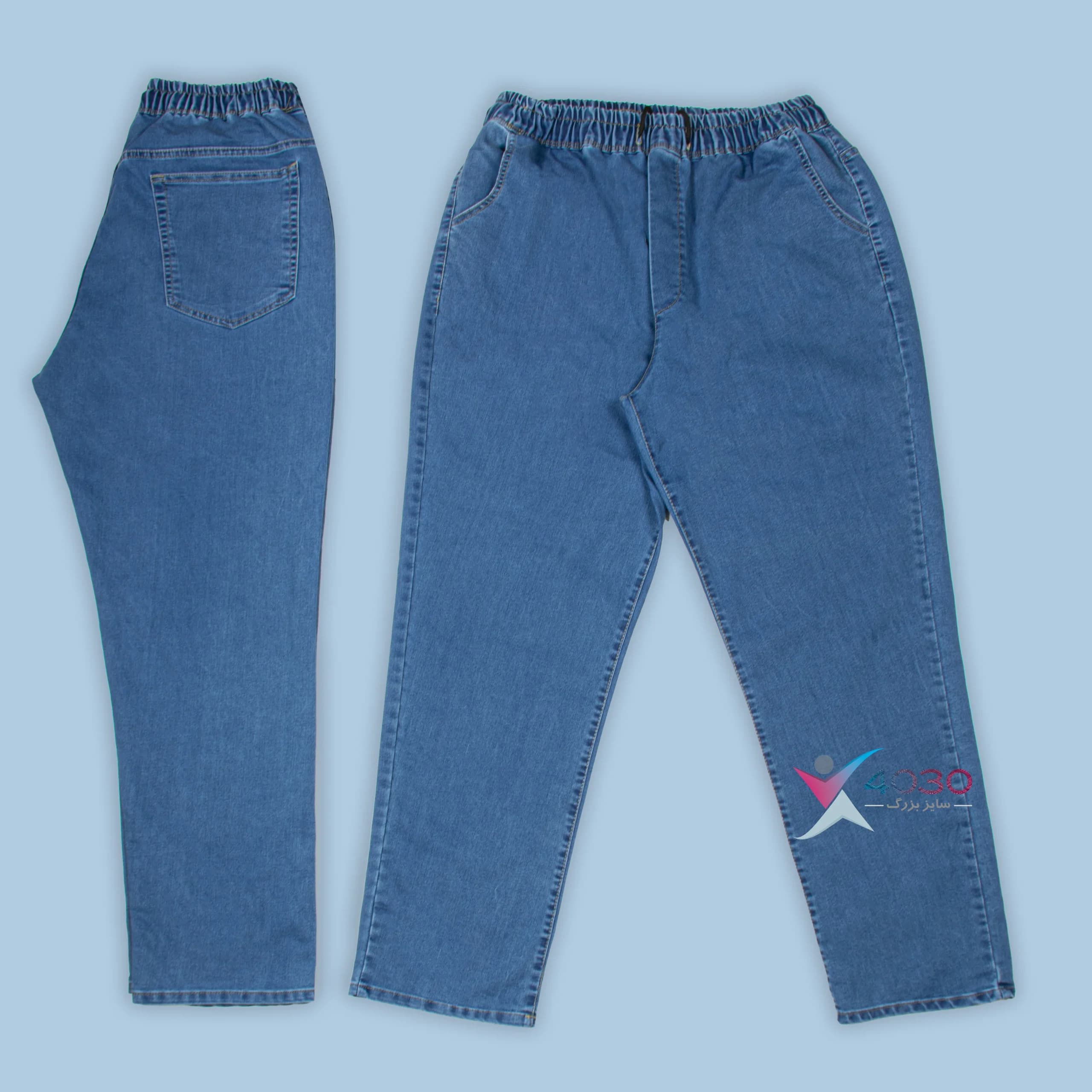 شلوار جین کمرکش ZARA سوپر سایز مردانه ( 3884 ) — تصویر ۳