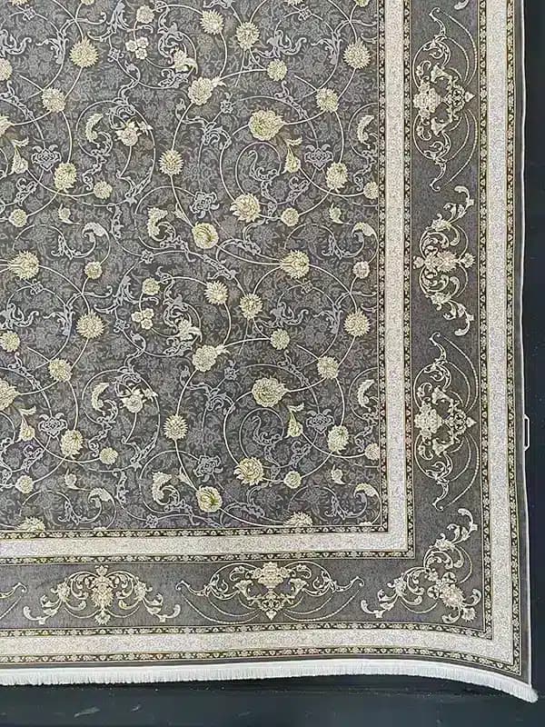 فرش ماشینی 1500 شانه طرح خاطره تیتانیوم — تصویر ۳