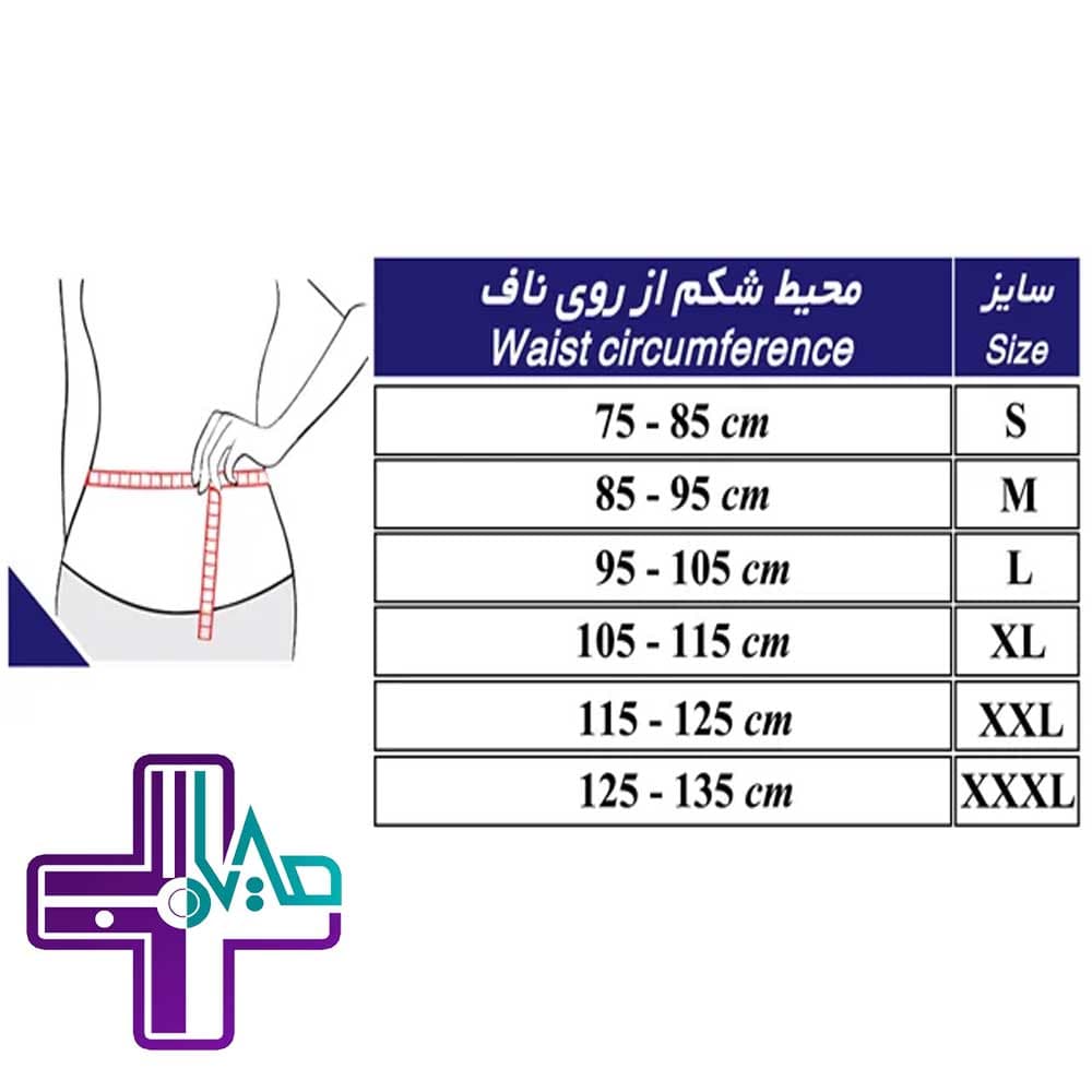شکم بند طبی قابل تنظیم هوش درمان — تصویر ۳