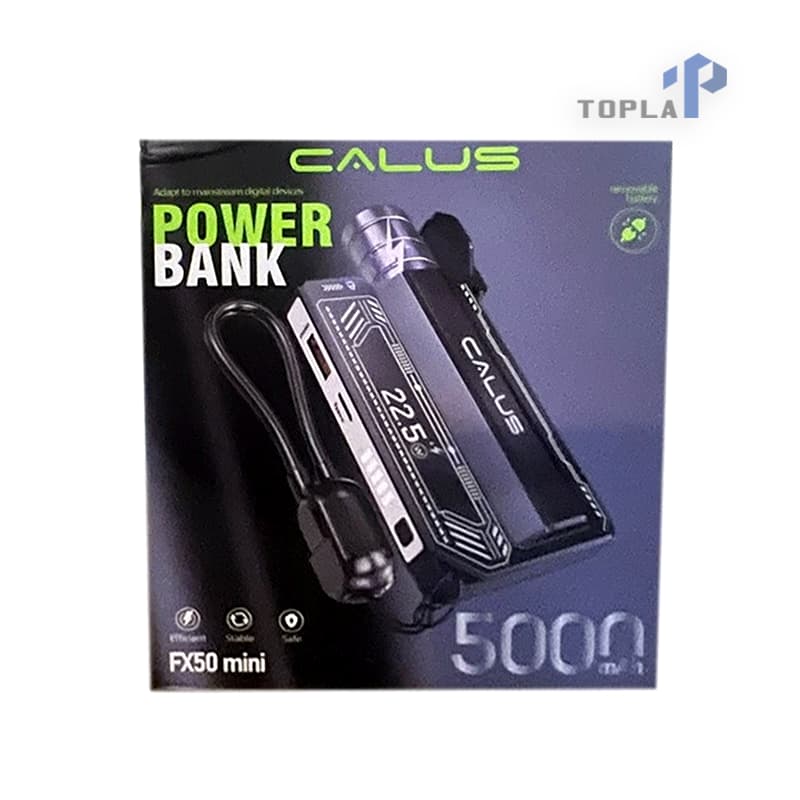 پاوربانک کالوس مدل FX50 ظرفیت ۵۰۰۰ میلیآمپرساعت ۲۲.۵ وات — تصویر ۲