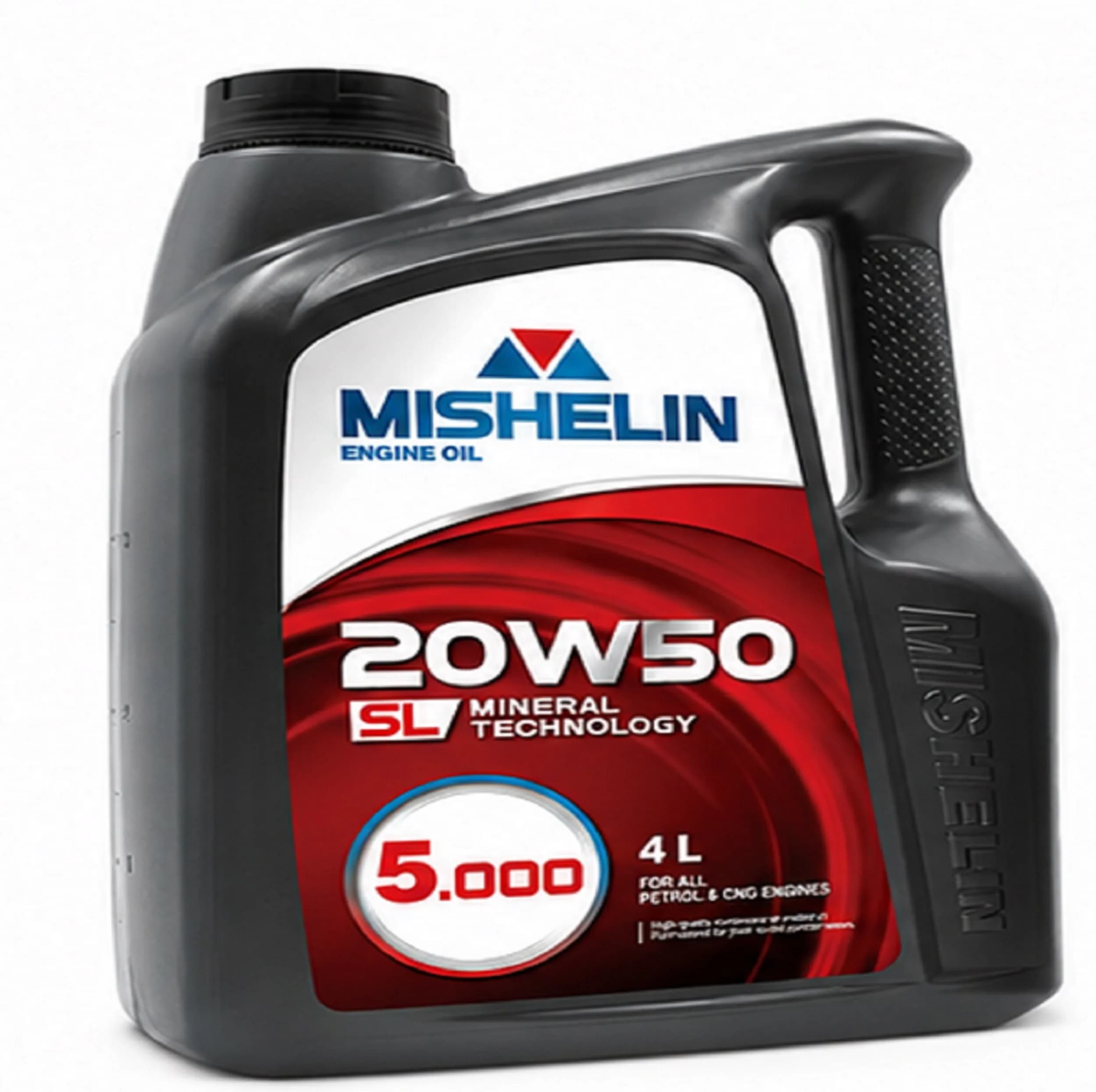 روغن موتور خودروهای بنزینی و گازسوز میشلن اویل مدل 20W50 SL 4L، حجم 4 لیتر