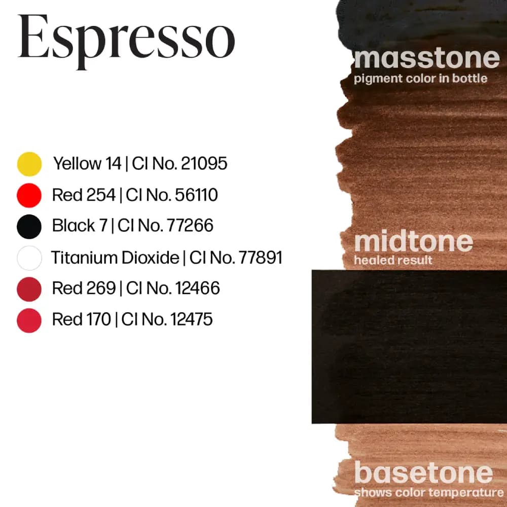 رنگ تاتو پرما بلند اسپرسو (espresso) حجم 15 میل — تصویر ۲