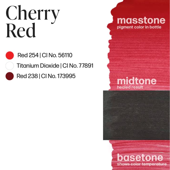 رنگ تاتو پرما بلند لوکس چری رد (luxe cherry red) حجم 15 میل — تصویر ۲