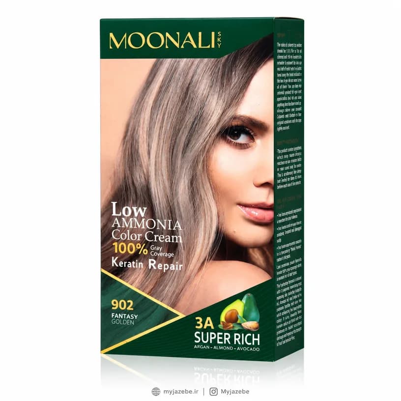 کیت رنگ مو MOONALI مونالی 902 پلاتینه طلایی