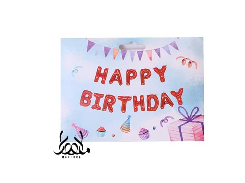 بادکنک فویلی حروف HAPPY BIRTH DAY قرمز