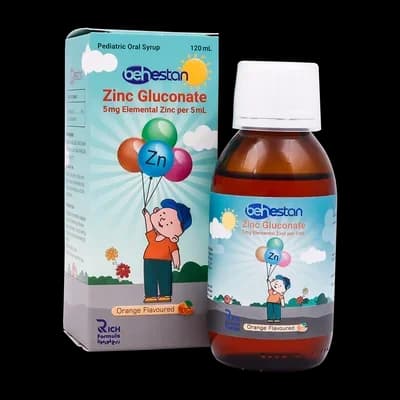 شربت زینک گلوکونات بهستان 120 میلی لیتر (Behestan zink gluconate)