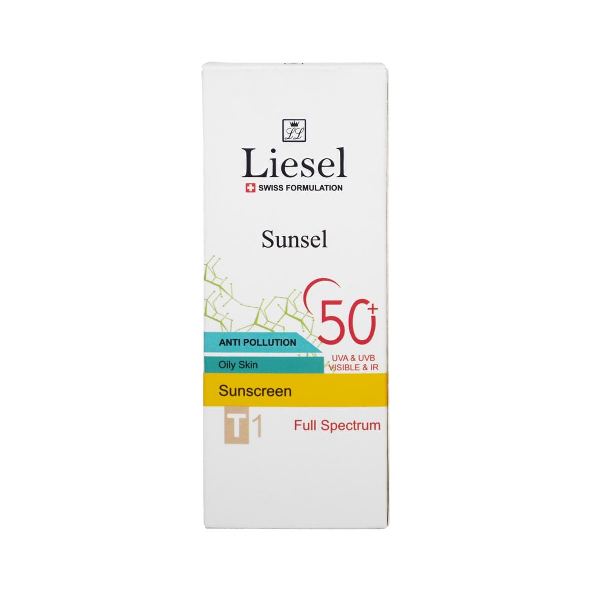 کرم ضد آفتاب لایسل SPF 50 مخصوص پوست چرب و مستعد آکنه مدل سانسل تی وان (T1 Sunsel) حجم ۴۰ میلی لیتر | Liesel Sunsel SPF50 Sunscreen Cream for Oily Skin T1 40 ml