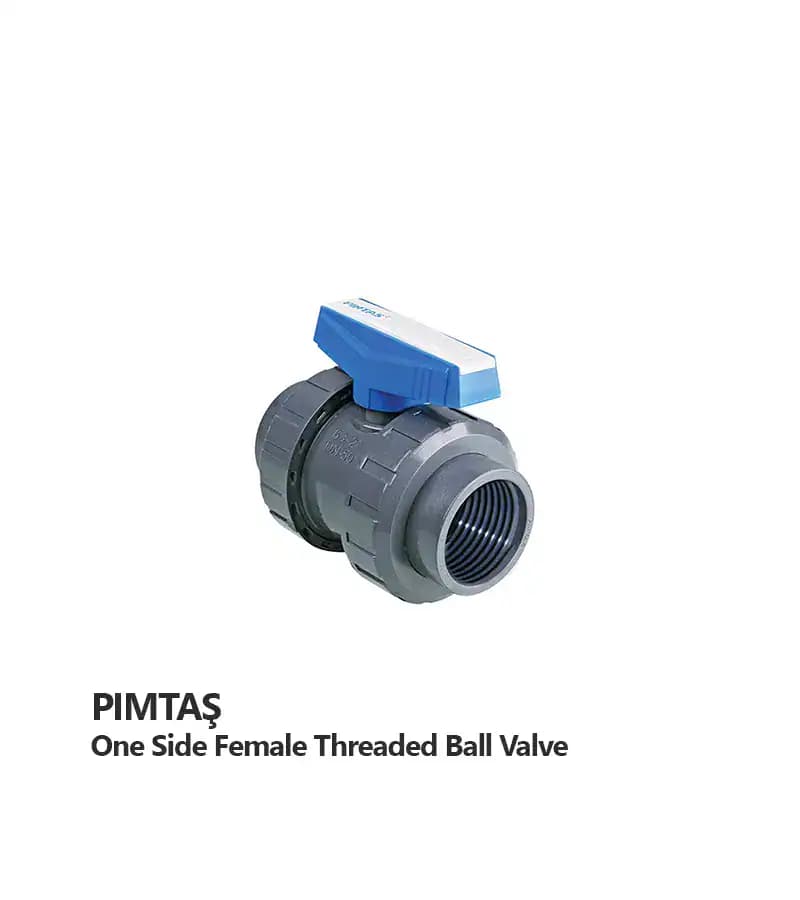 شیر توپی مهره دار یکسر دنده پیمتاش سایز 2 اینچ