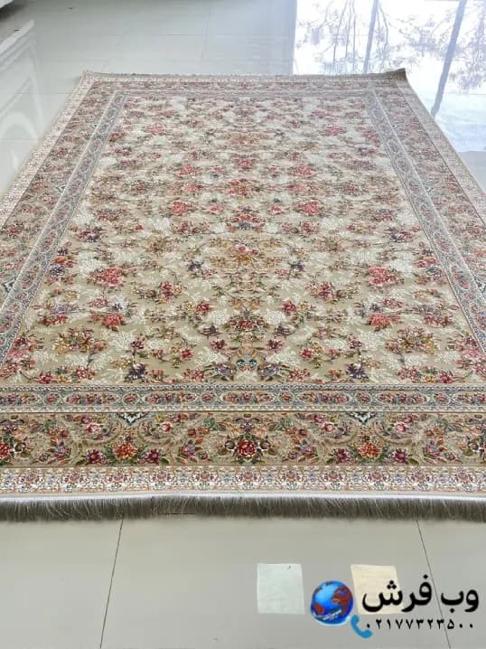 فرش باغ بهشت نقره ای 1200 شانه
