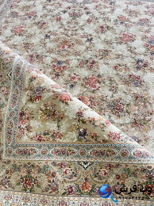 فرش باغ بهشت نقره ای 1200 شانه — تصویر ۴