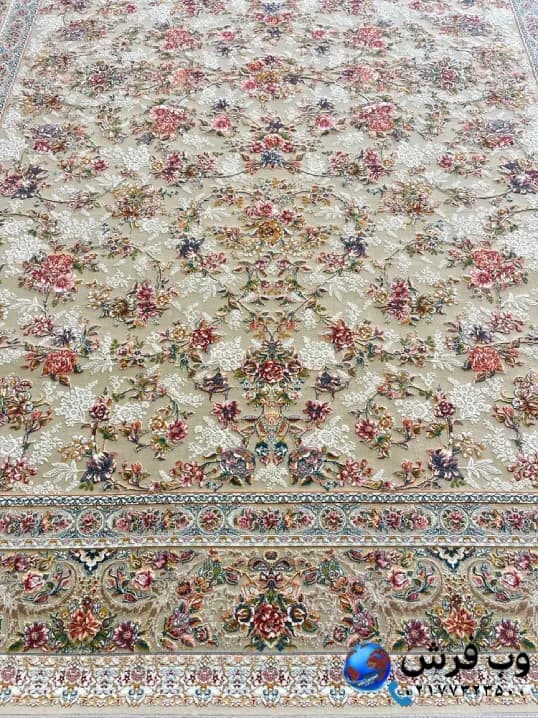 فرش باغ بهشت نقره ای 1200 شانه — تصویر ۵