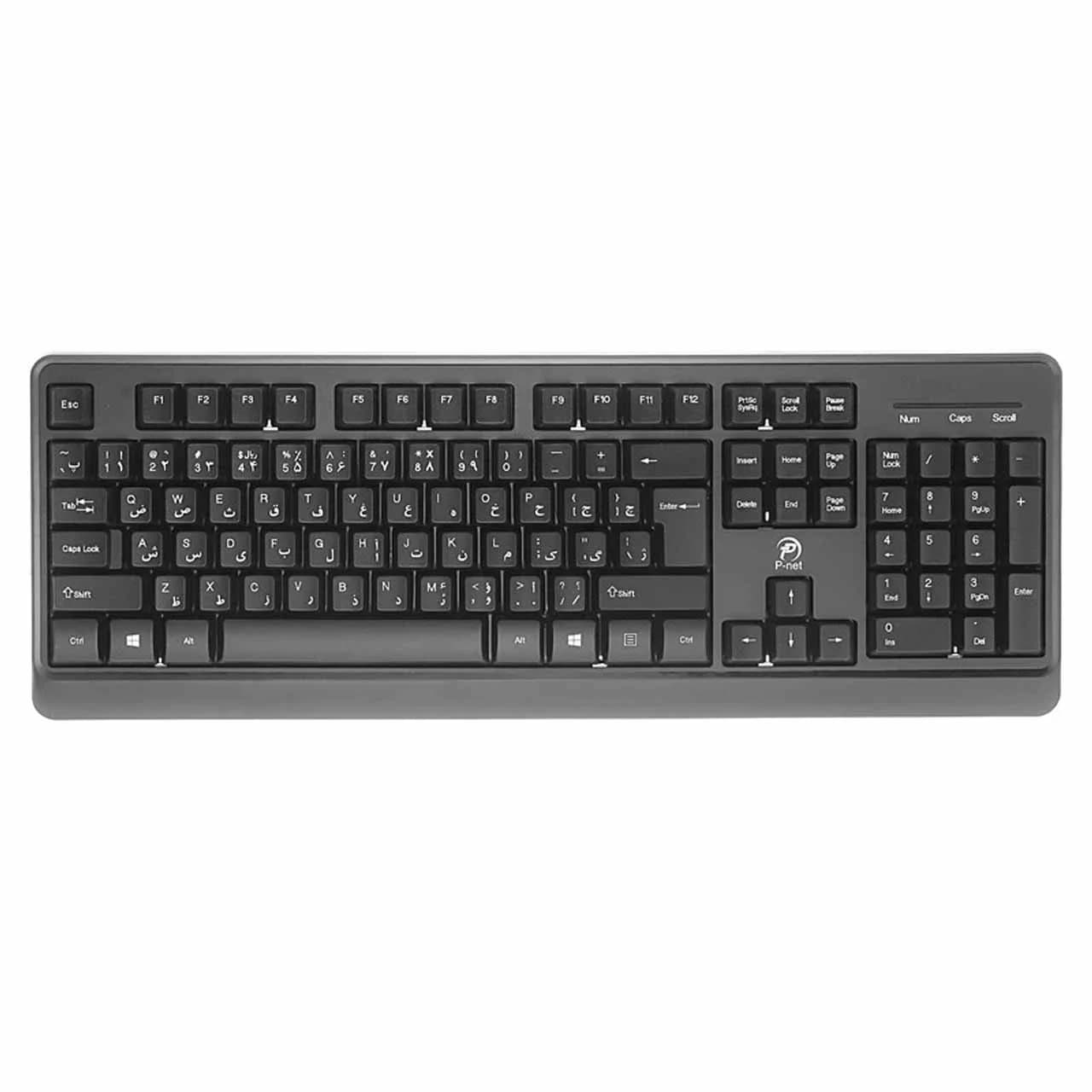 کیبورد بی سیم P-net مدل KB.3000 – مشکی – RYL — تصویر ۴