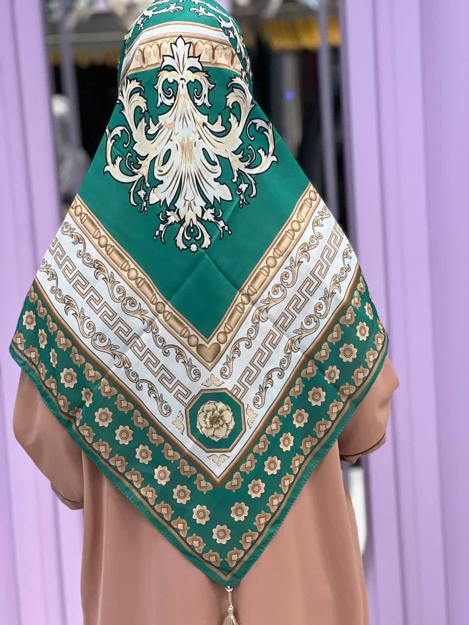 ست کیف و روسری زنانه طرح جدید سورنا سبز کیفیت عالی کد mo815 — تصویر ۳