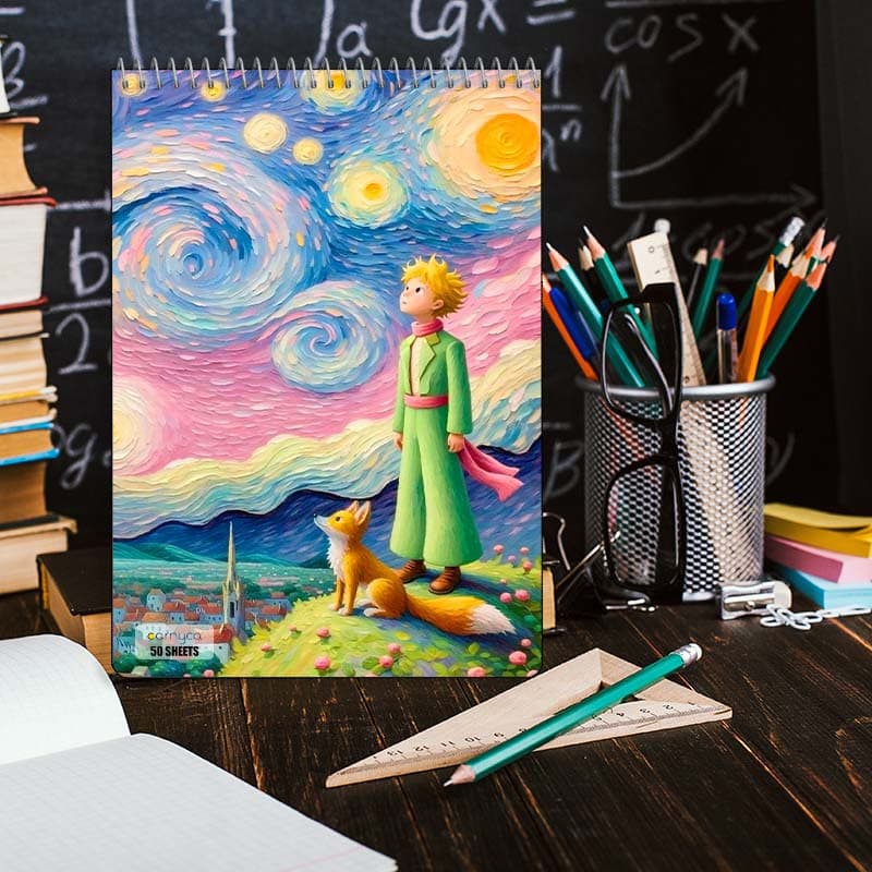 دفتر نقاشی 50 برگ سیمی کارنیکا طرح شازده کوچولو The Little Prince کد 46012 — تصویر ۳