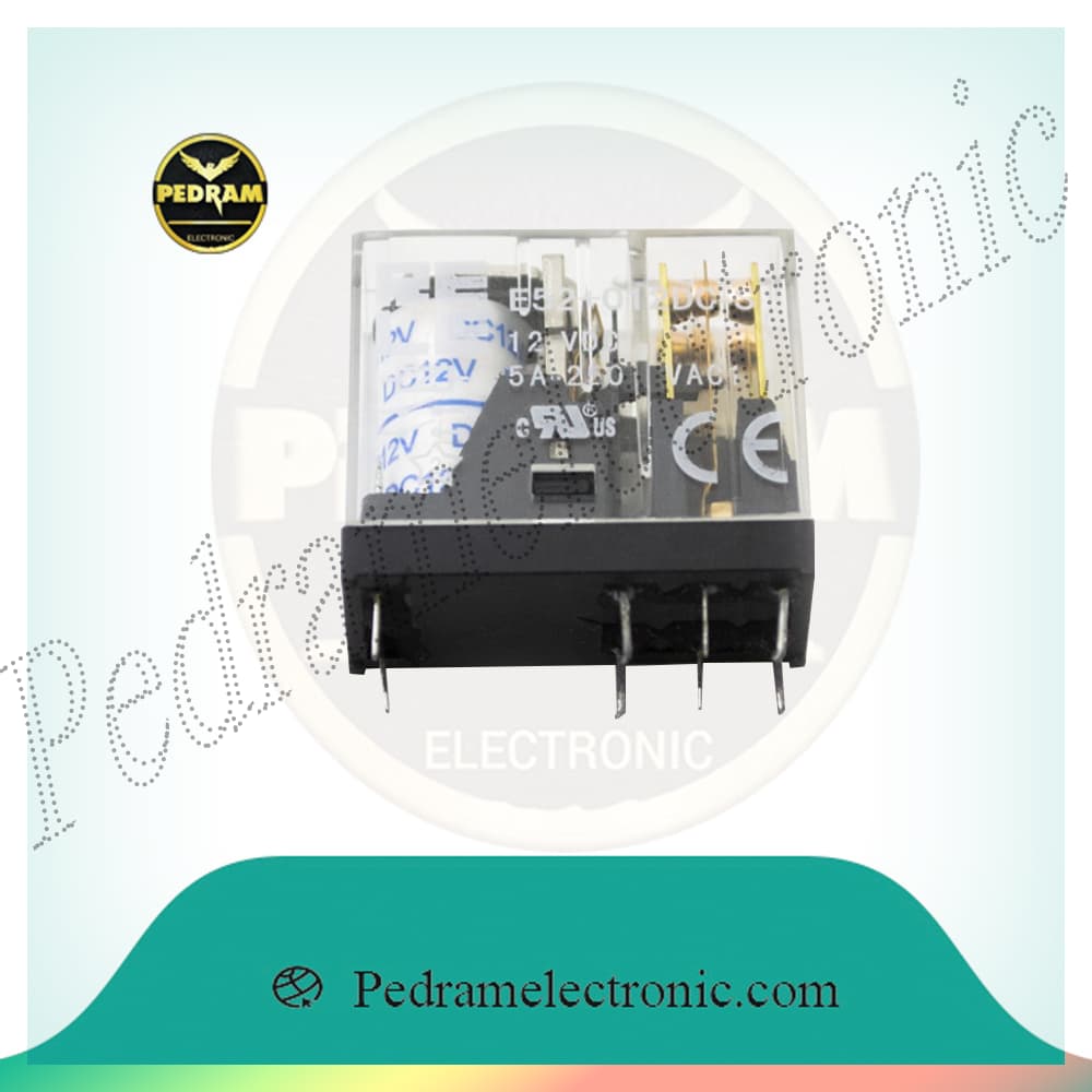 رله RELE 12V 5A 8PIN 2CONTAC