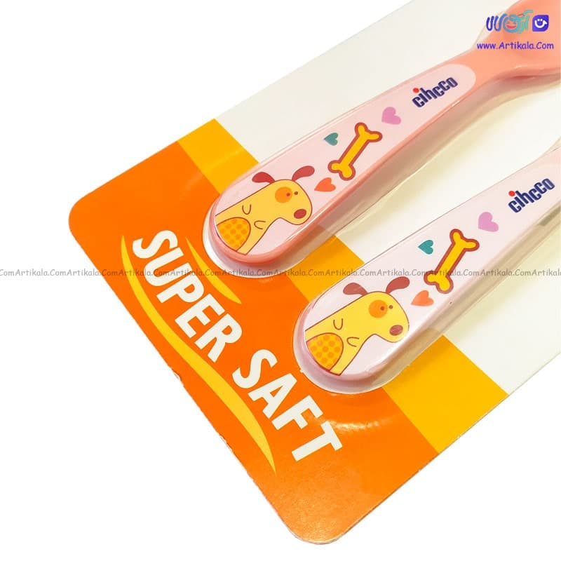 ست قاشق و چنگال سیلیکونی کودک برند چیکو CHICCO — تصویر ۴