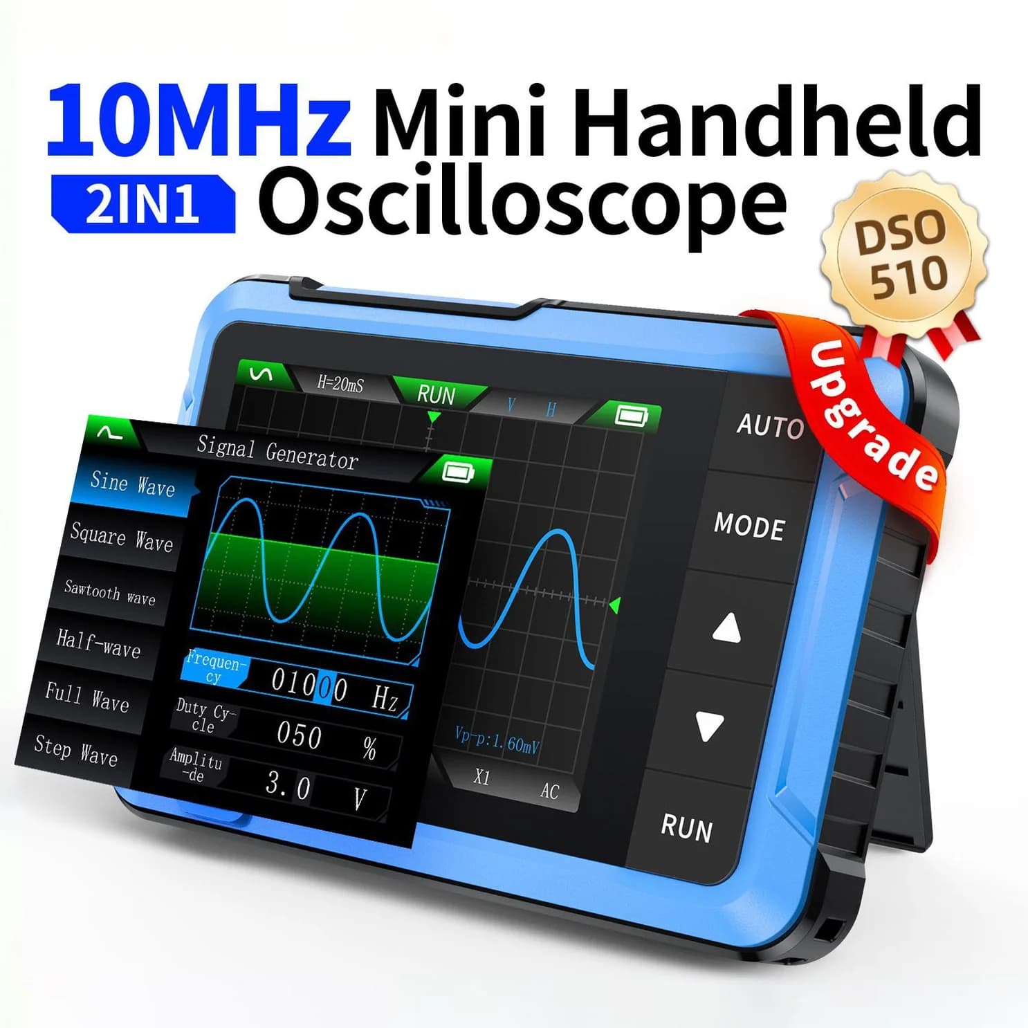 اسیلوسکوپ دستی و فانکشن ژنراتور فینرسی مدل FNIRSI DSO-510 — تصویر ۳