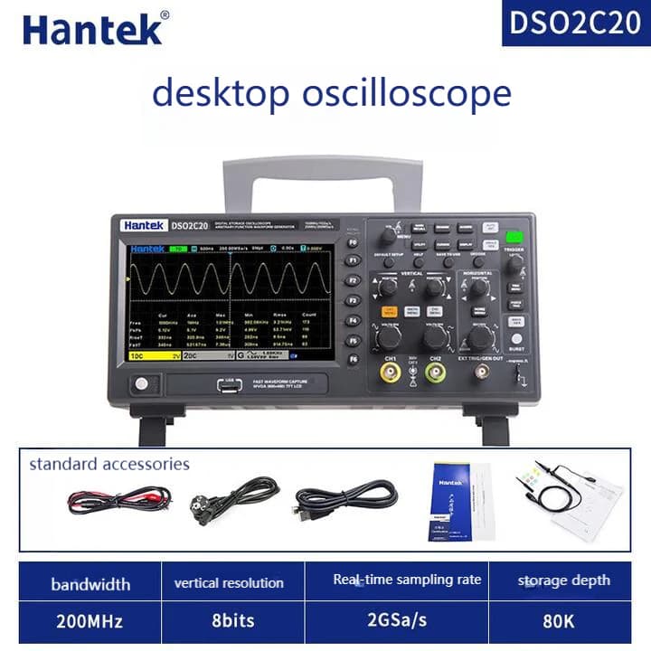 اسیلوسکوپ دیجیتالی رومیزی هانتک مدل HANTEK DSO-2C20 — تصویر ۵