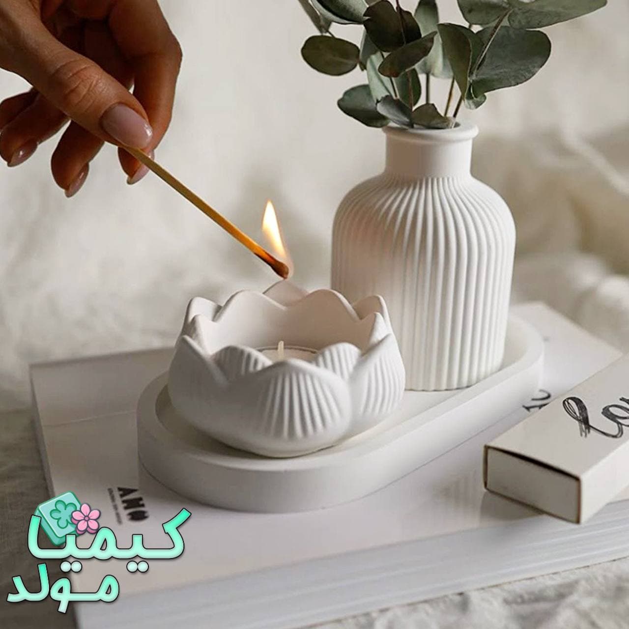 قالب سیلیکونی شات نیلوفر آبی کیمیامولد — تصویر ۲