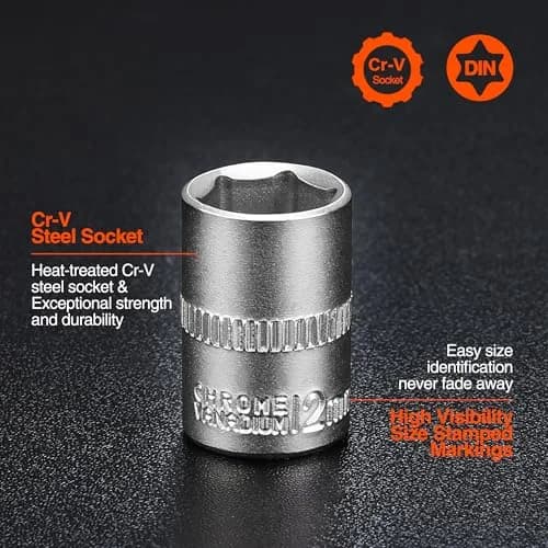 مجموعه جعبه بکس 46 عددی درایو 1/4 اینچ ValueMax مدل V003001 — تصویر ۴