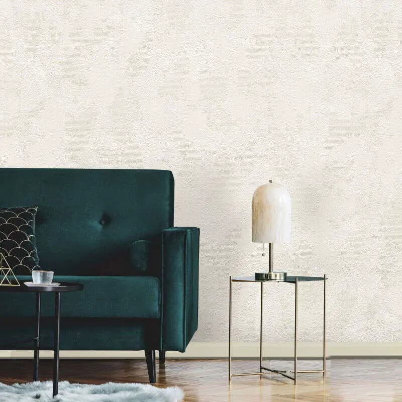 کاغذ دیواری هاش دو او H2O طرح ساده کرم کد 911C — تصویر ۴