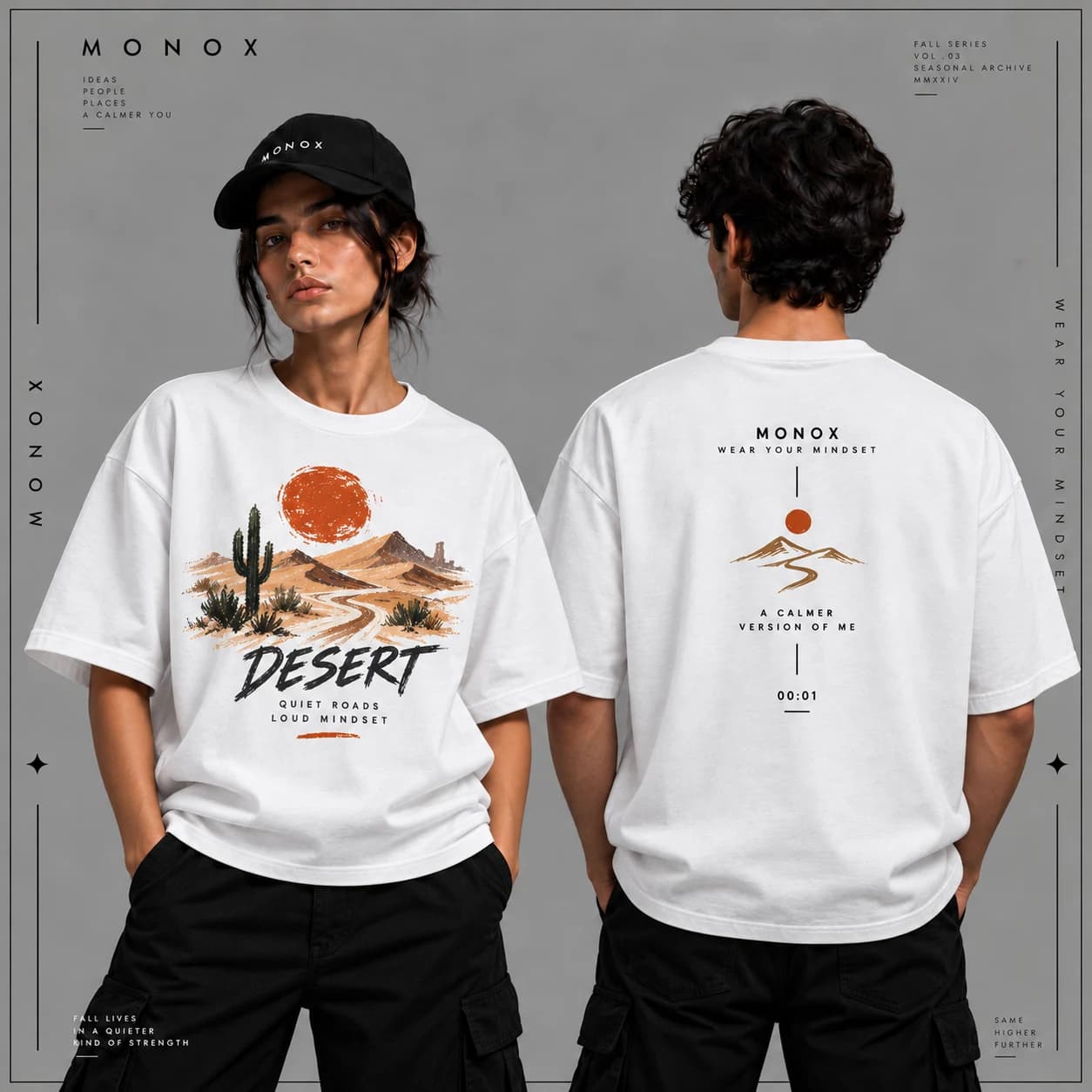 تیشرت MONOX مدل DESERT | یونیسکس — تصویر ۳