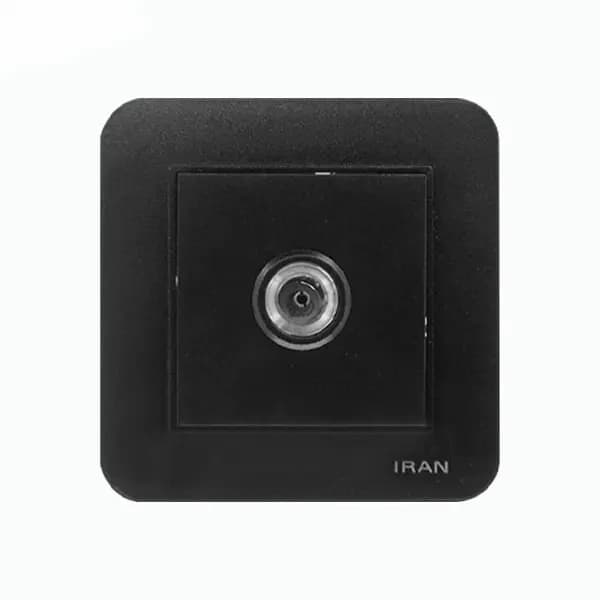 پریز آنتن TV ارس مشکی ایران الکتریک توکار