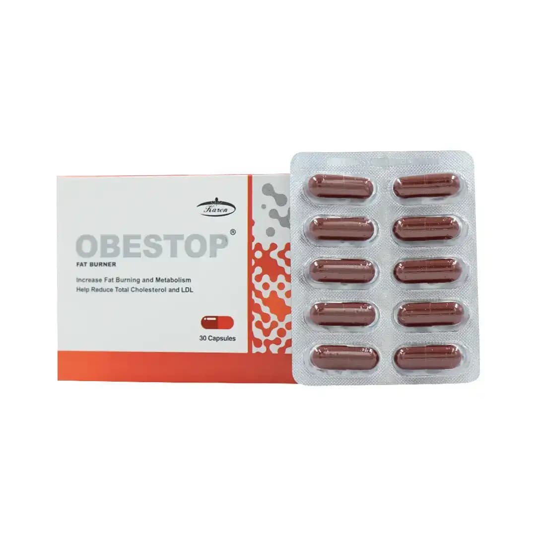 کپسول ابستاپ کارن کمک به چربی سوزی 30 عددی/Karen Obestop Innovative Fat Burner 30 Caps — تصویر ۲