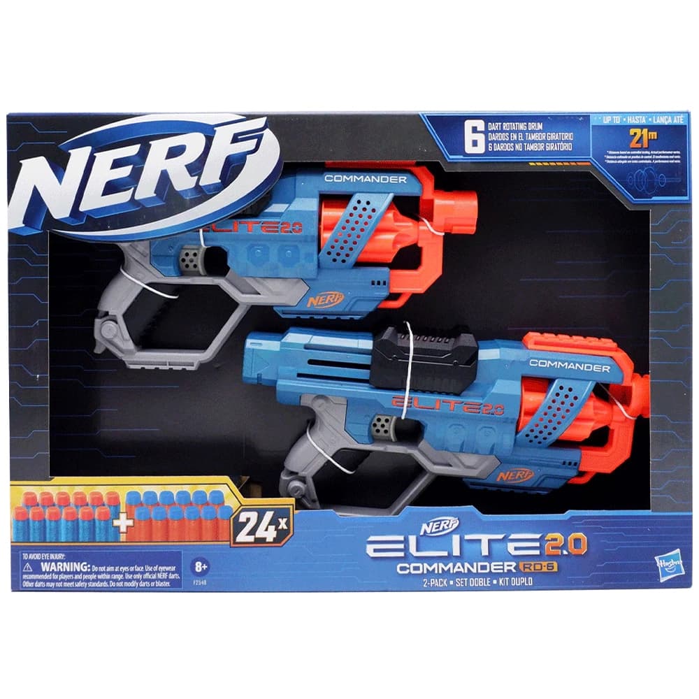 تفنگ نرف Nerf مدل Commander RD-6 2-Pack
