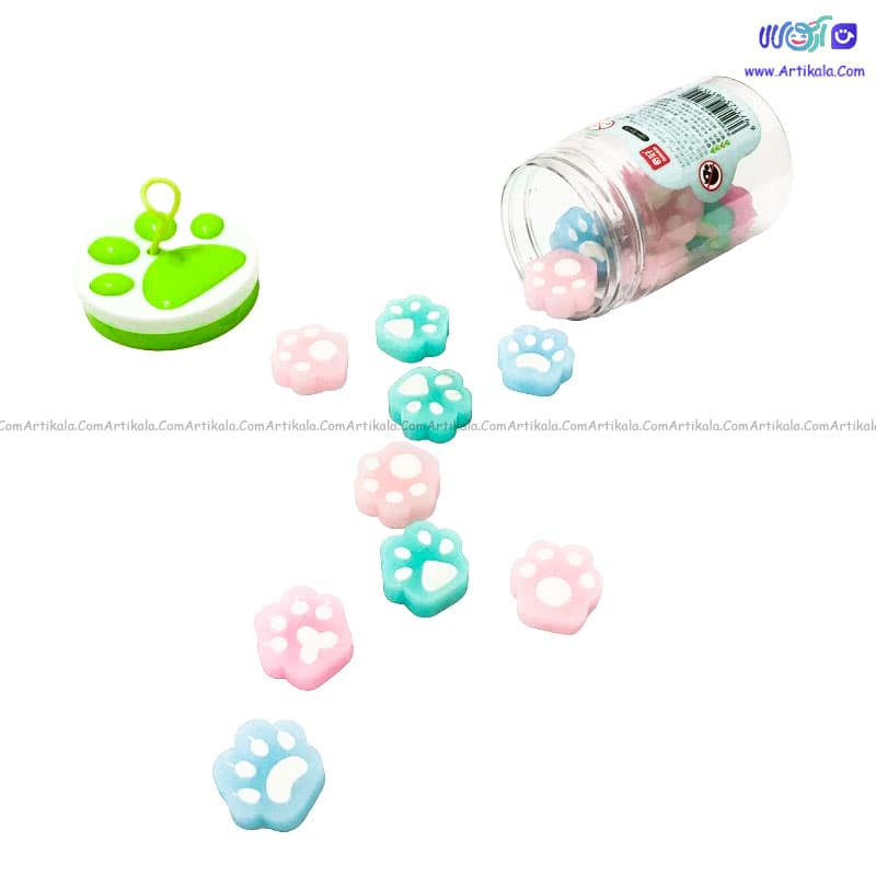 بطری 18 عددی پاککن فانتزی طرح پنجه گربه — تصویر ۳
