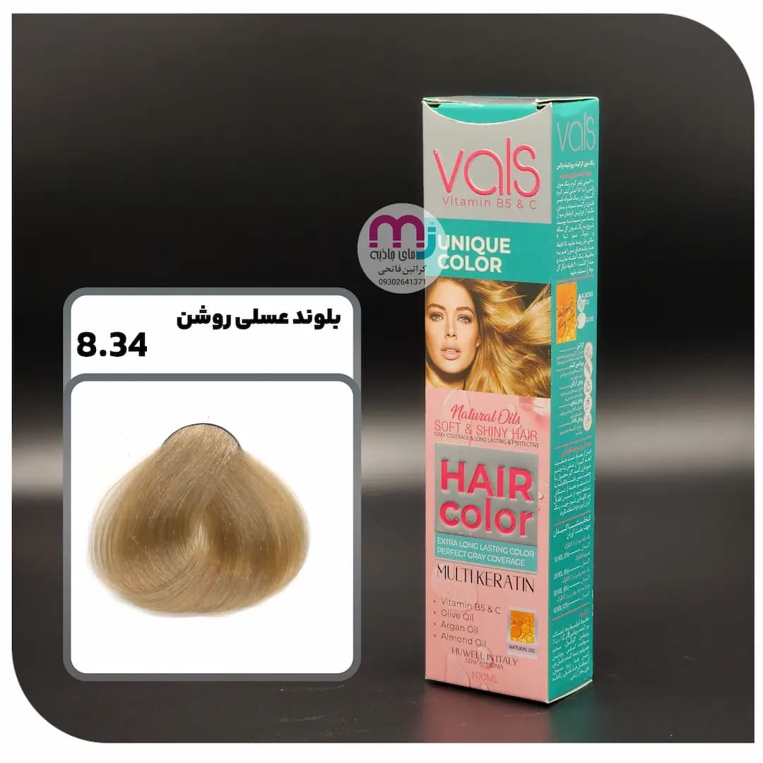 رنگ مو VALS والس 8.34 بلوند عسلی روشن