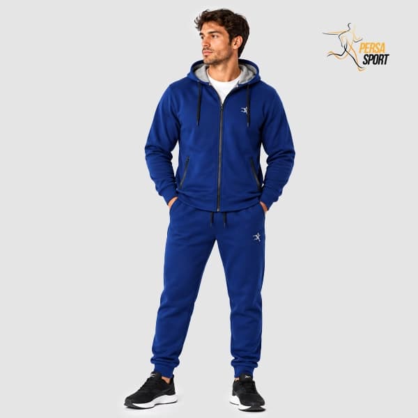ست ورزشی مردانه پرسا اسپرت آبی Hoodie & Jogger