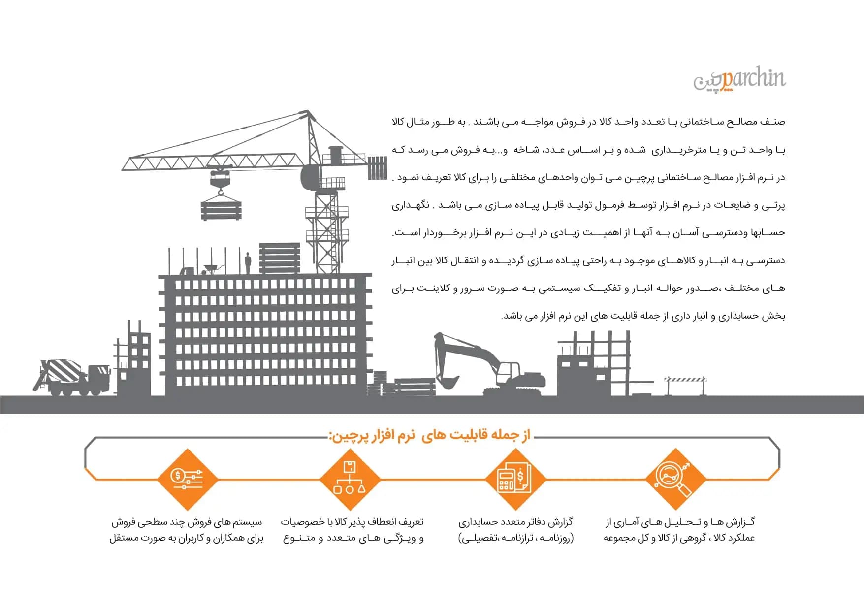 نرم افزار حسابداری فروشندگان مصالح ساختمانی پرچین — تصویر ۲