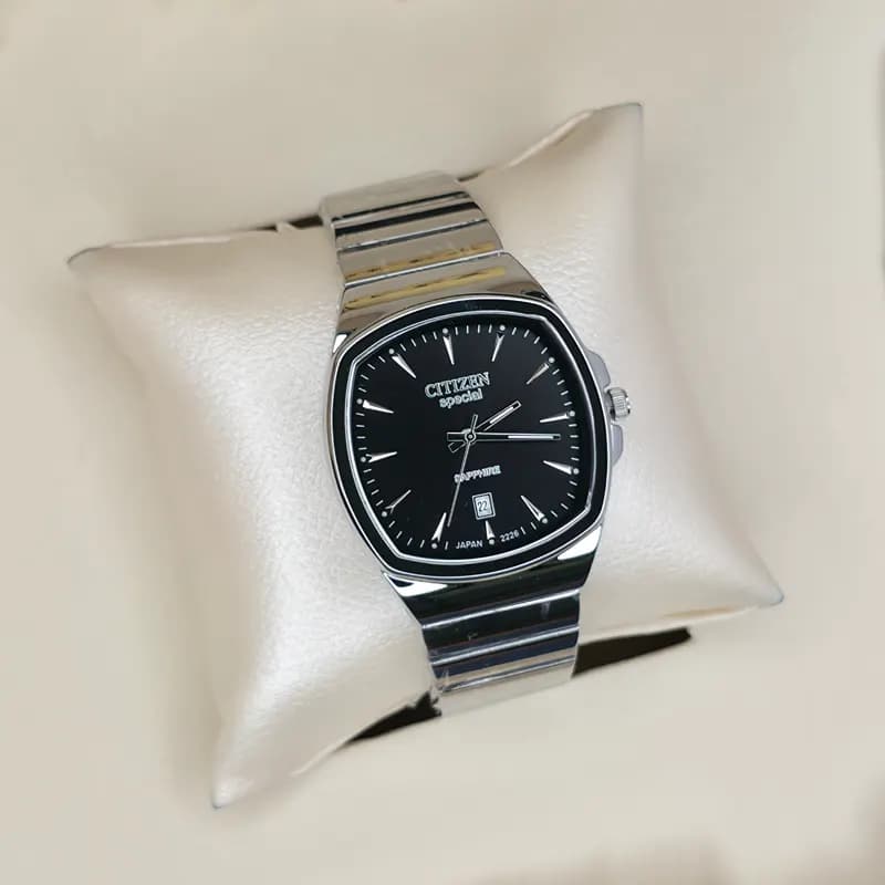 ساعت مچی اورجینال عقربه ای مردانه سیتیزن اسپشیال نقره ای مشکی مدل 2226G — تصویر ۸