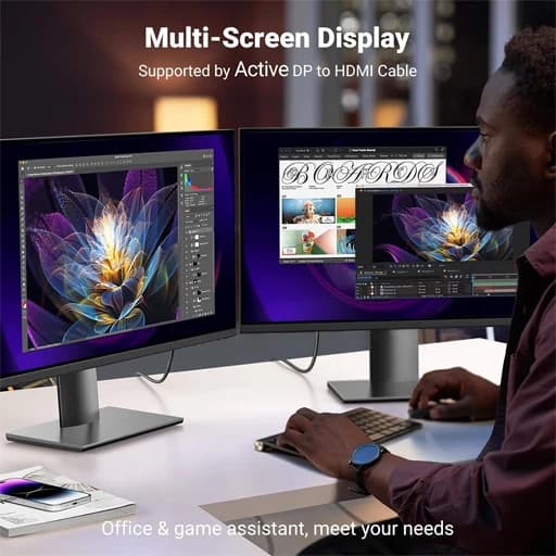 کابل تبدیل displayport به hdmi یوگرین مدل DP125 — تصویر ۶