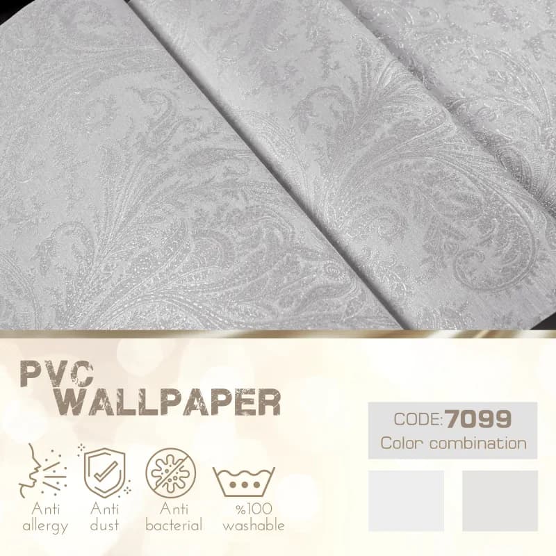 کاغذ دیواری پلوتونیوم طرح نقش و نگار کد 7099 — تصویر ۵