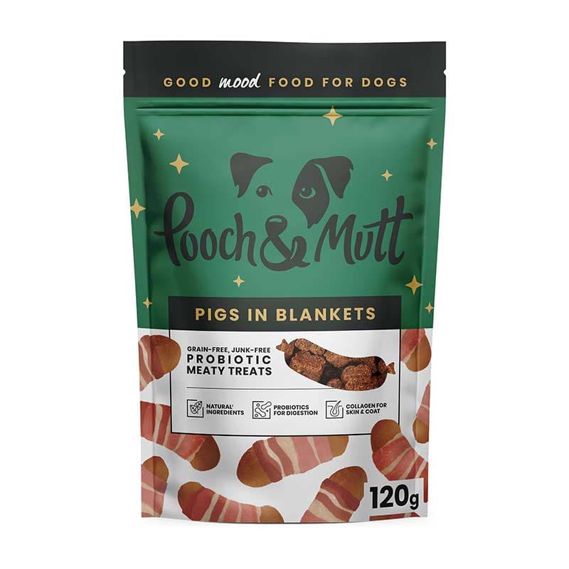 تشویقی سگ پروبیوتیکی Pooch & Mutt Pigs in Blankets با گوشت خوک| بدون غلات، حاوی پروبیوتیک و کلاژن — تصویر ۲